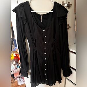 Free People In The Mood for Frills Mini Dress Size S